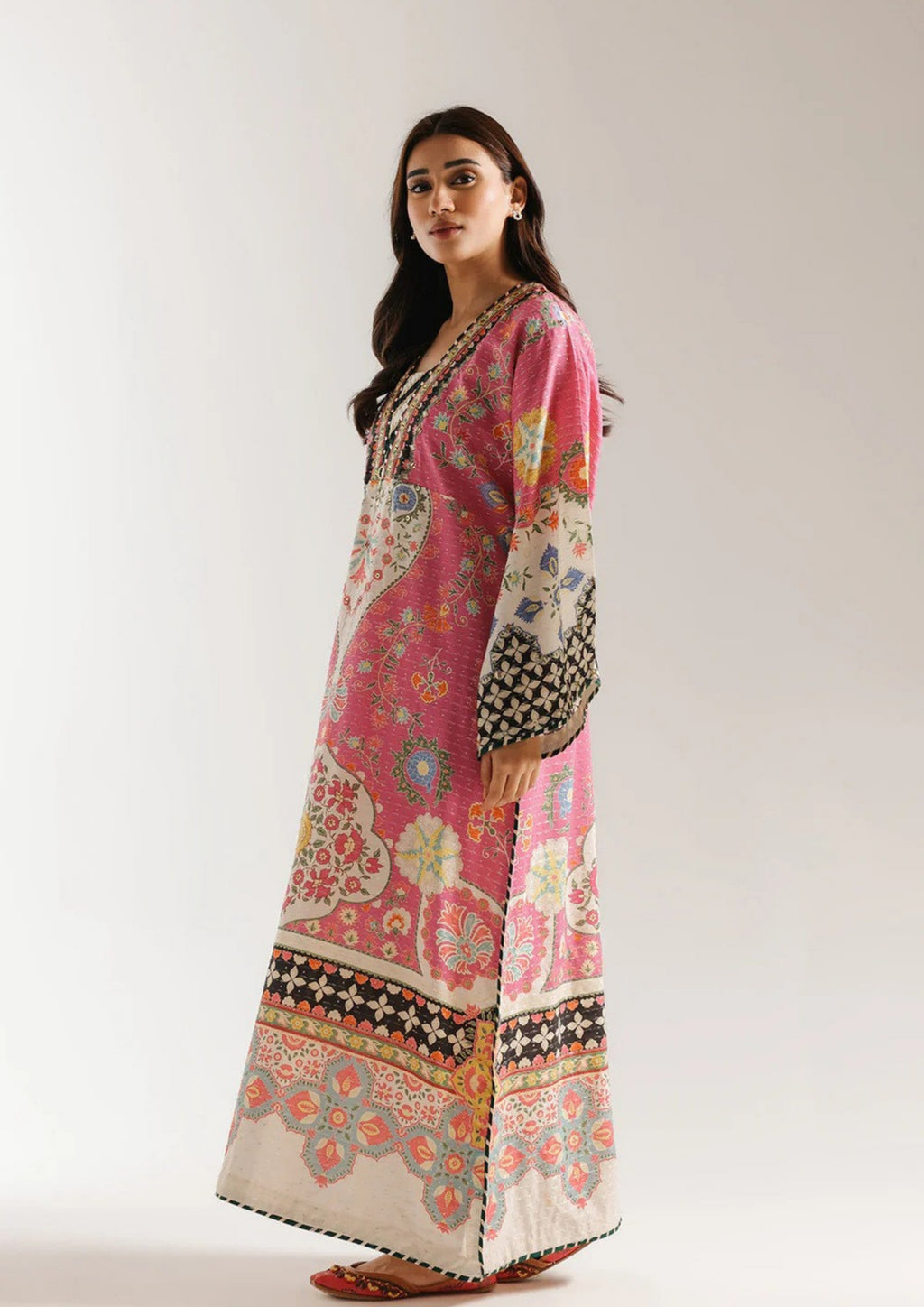 Roshanara: 2-Piece Printed Long Shirt Set
