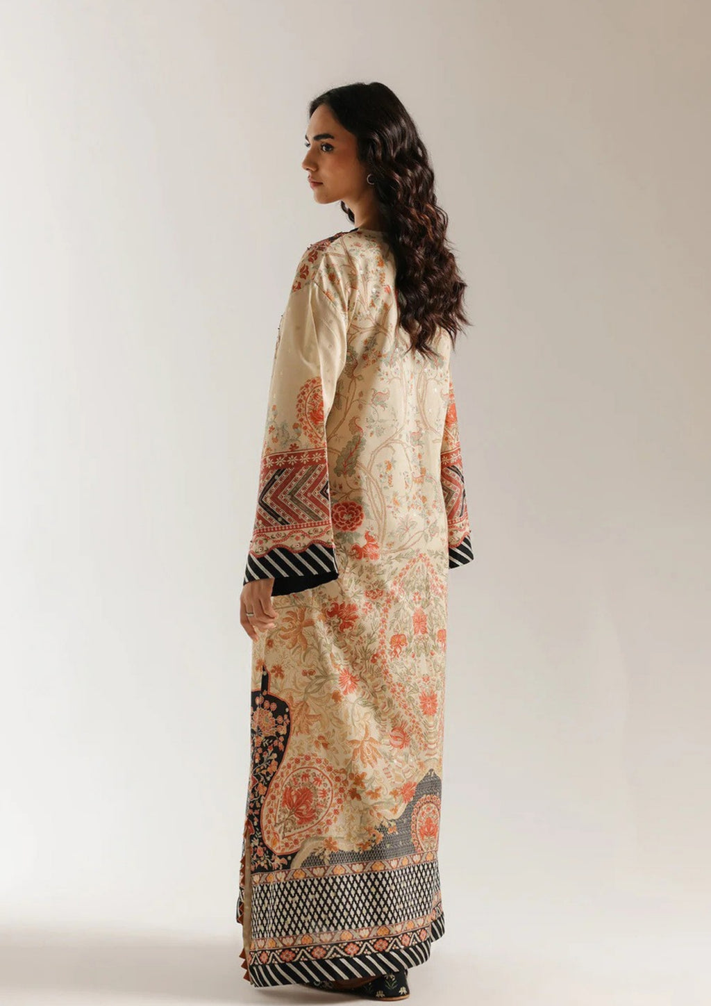 Shafaq: 2-Piece Printed Long Shirt Set
