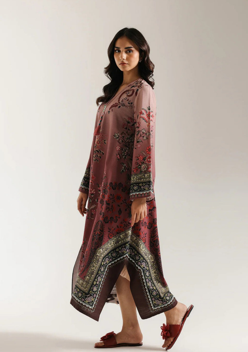 Saharish: 2-Piece Printed Long Shirt Set