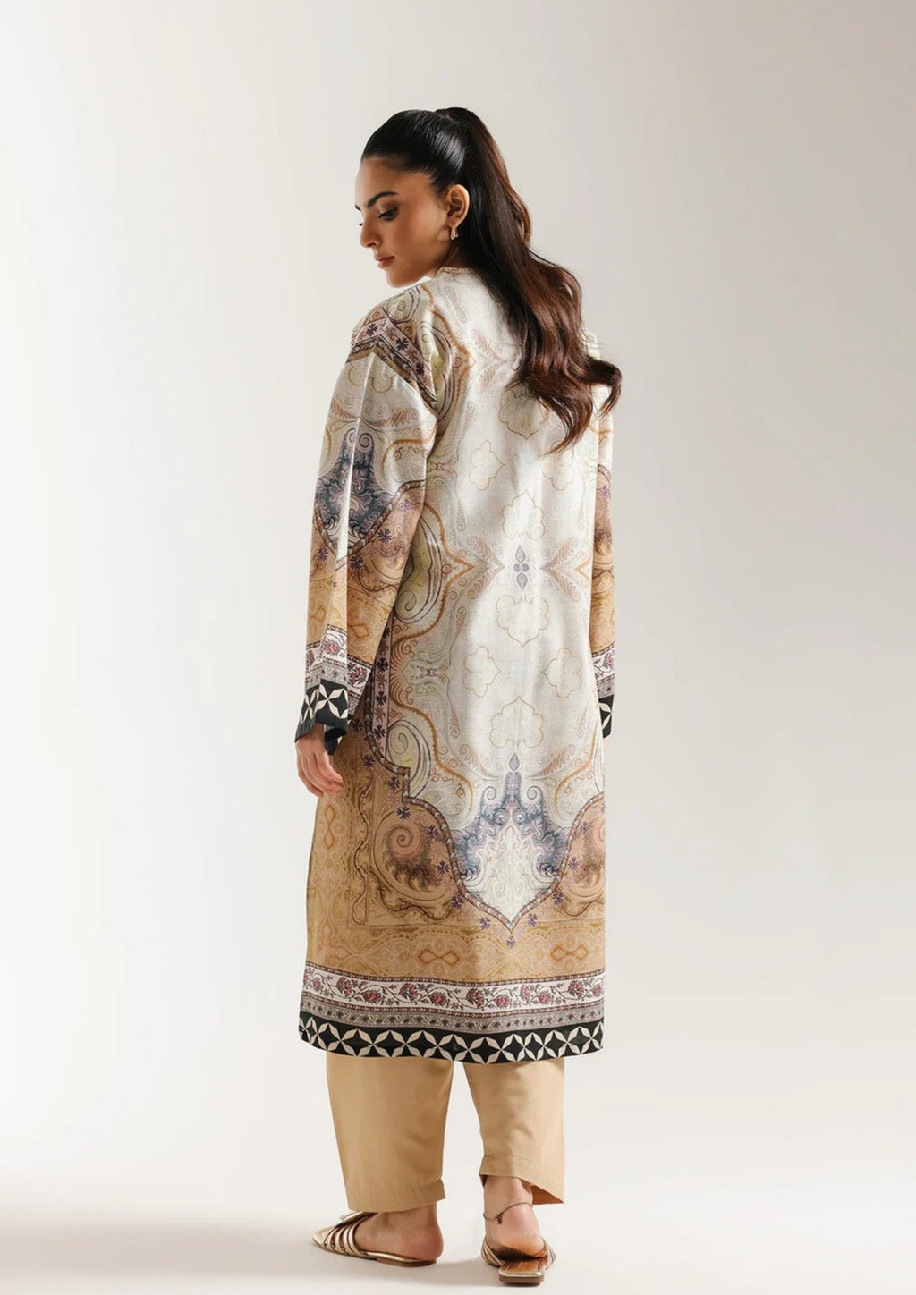 Elara: 2-Piece Printed Long Shirt Set