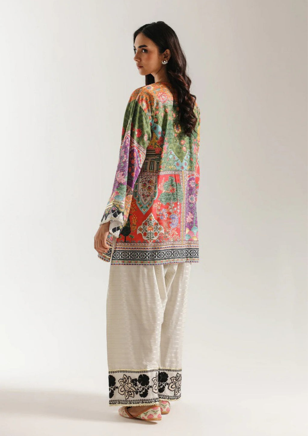 Mehrzain: 2-Piece Printed Farshi Suit