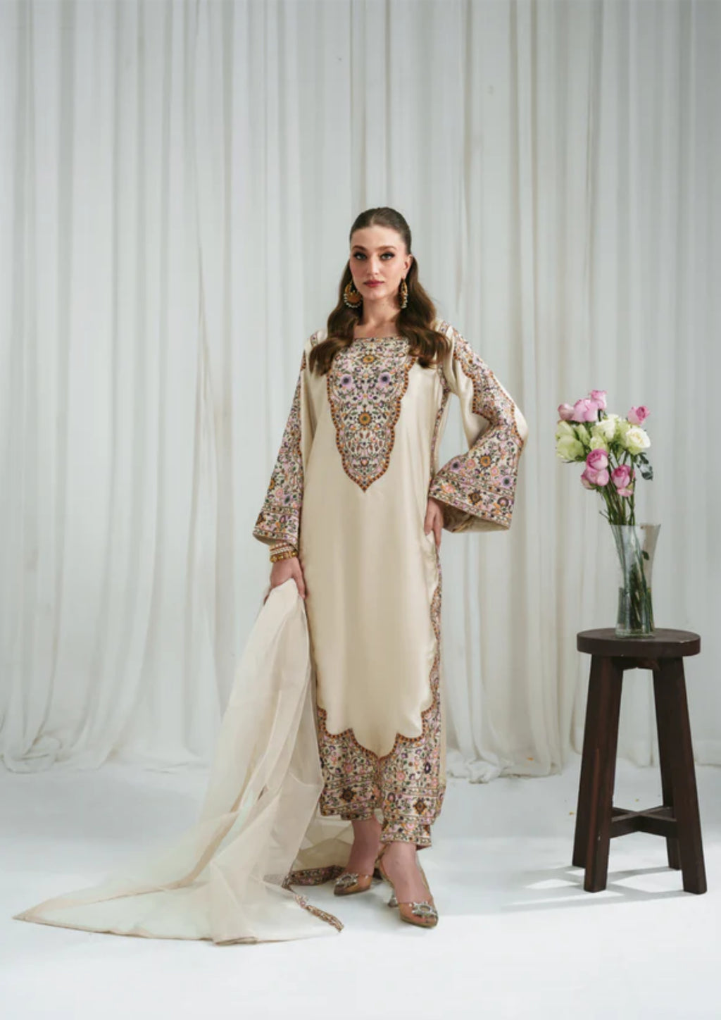 Meherbano: 2-Piece Premium Printed Long Shirt Set