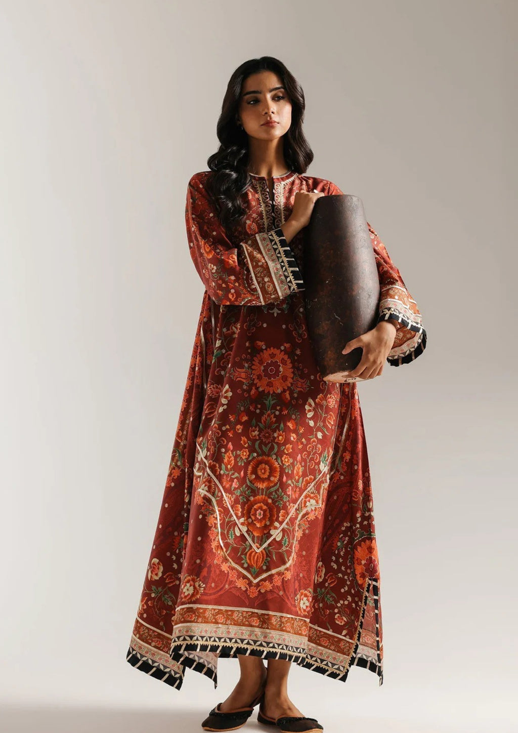 Gulnaar: 2 Piece Premium Printed Kaftan