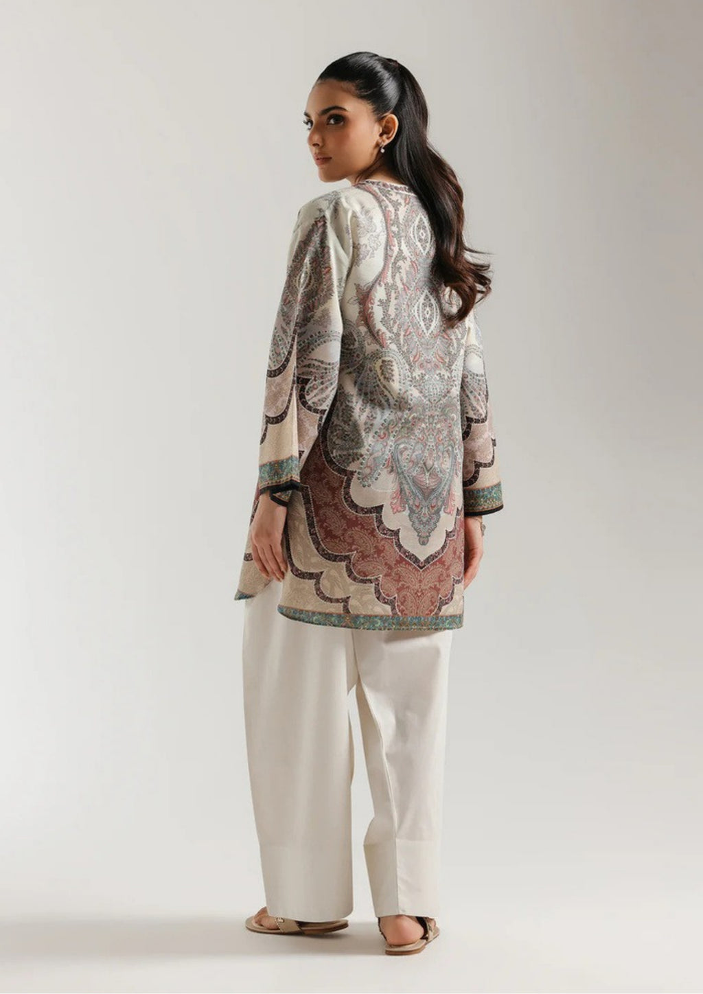 Mehernaaz: 2-Piece Printed Farshi Suit