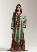 Dilkash: 2-Piece Mint Mosaic Kaftan
