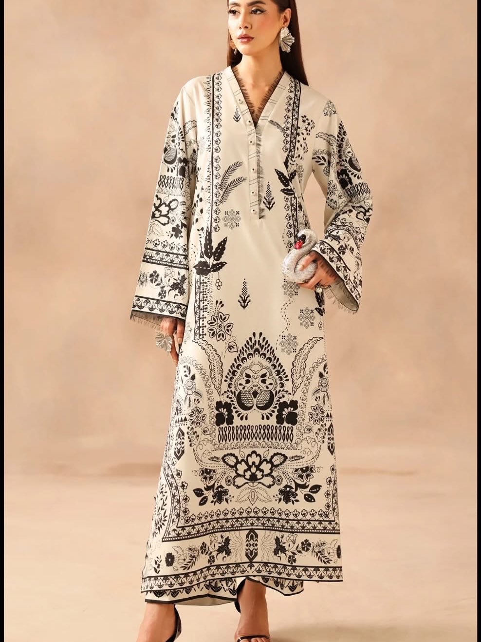 Tabbassum: 2-Piece Paisley Long shirt set