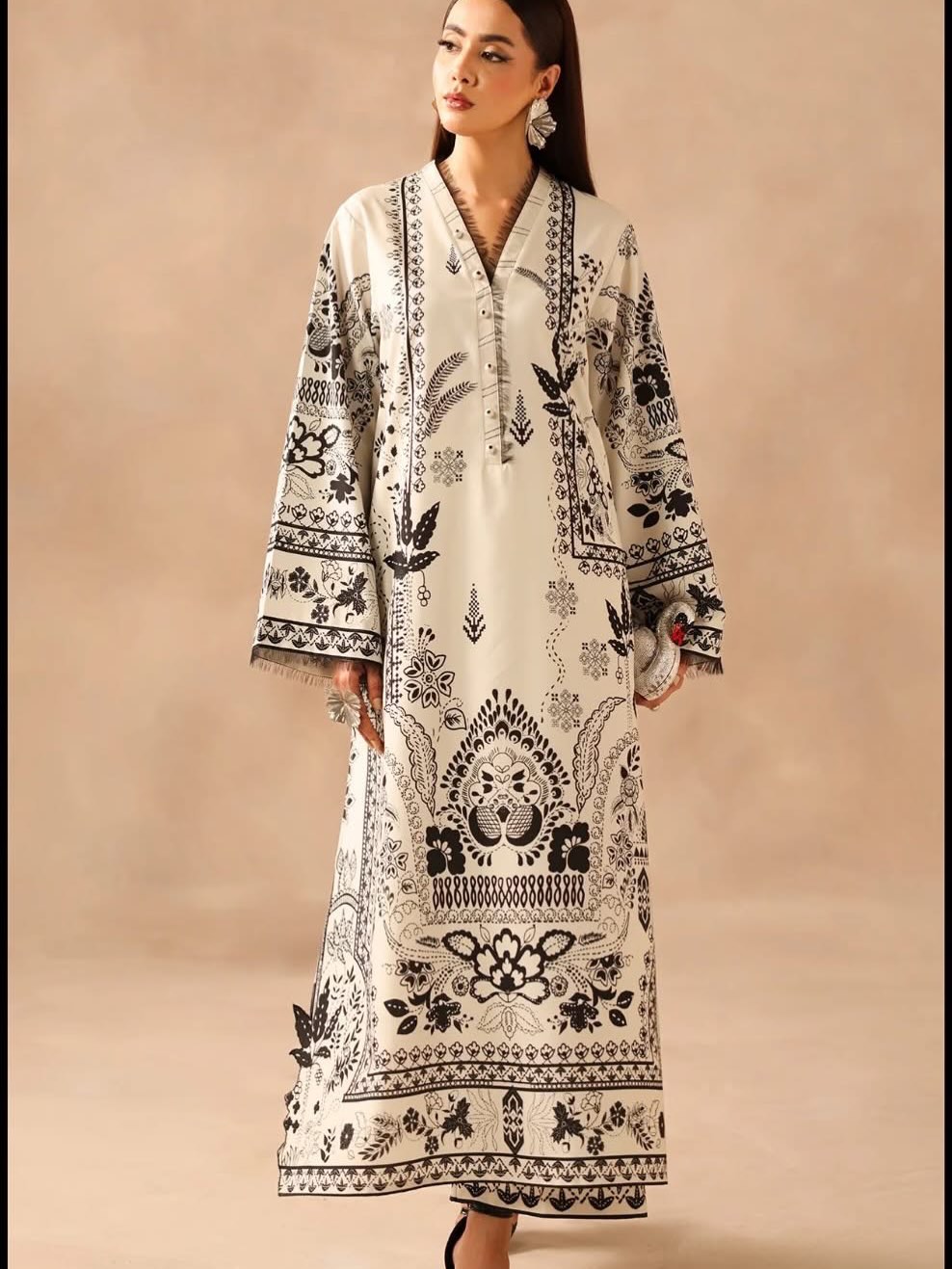Tabbassum: 2-Piece Paisley Long shirt set