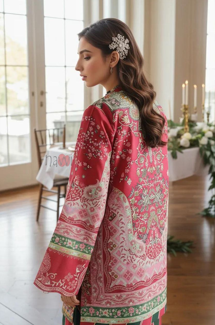 ZARMEHR: 2-Piece Printed Farshi Suit