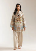 Mehrzuri: 2-Piece Printed Farshi Suit
