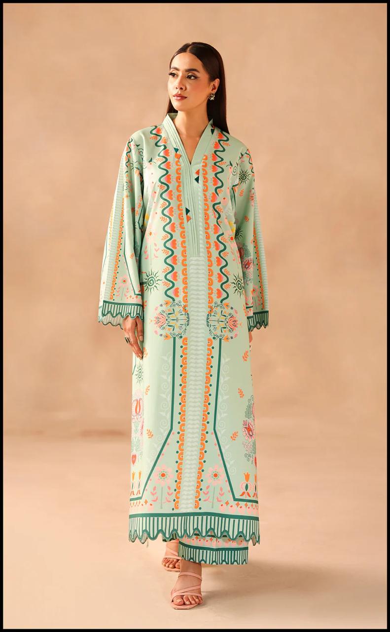 Sabzara — 2-Piece Printed Fusion Long Shirt Set